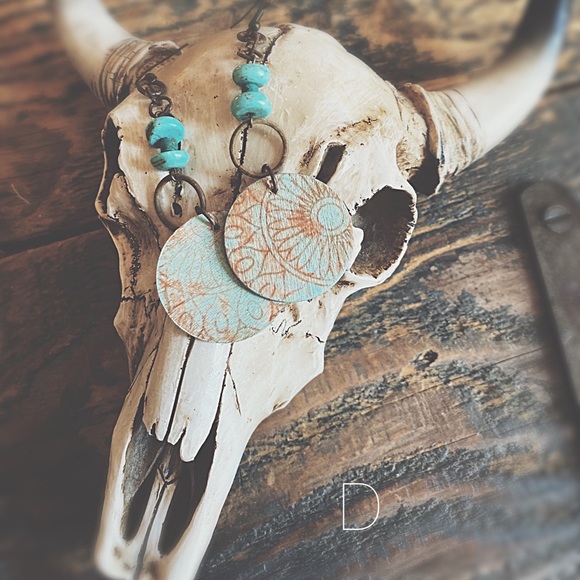 Henna Printed Dangles  A B C  / D is sold - Picture 17 of 17